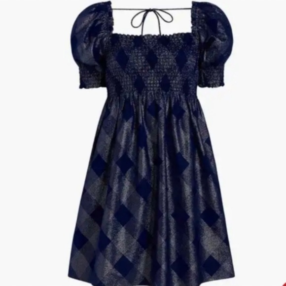 Hill House Dresses & Skirts - Hill House Athena Nap Dress Navy Glitter Check